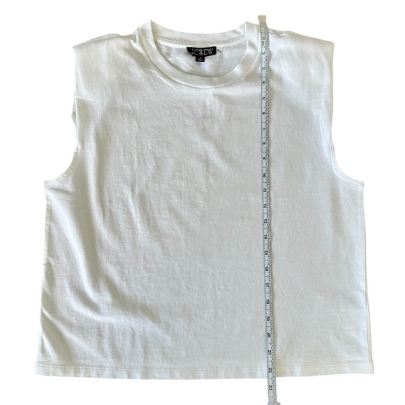 NEW J. CREW Structured muscle T-shirt in mariner cotton white size medium - Picture 8 of 9